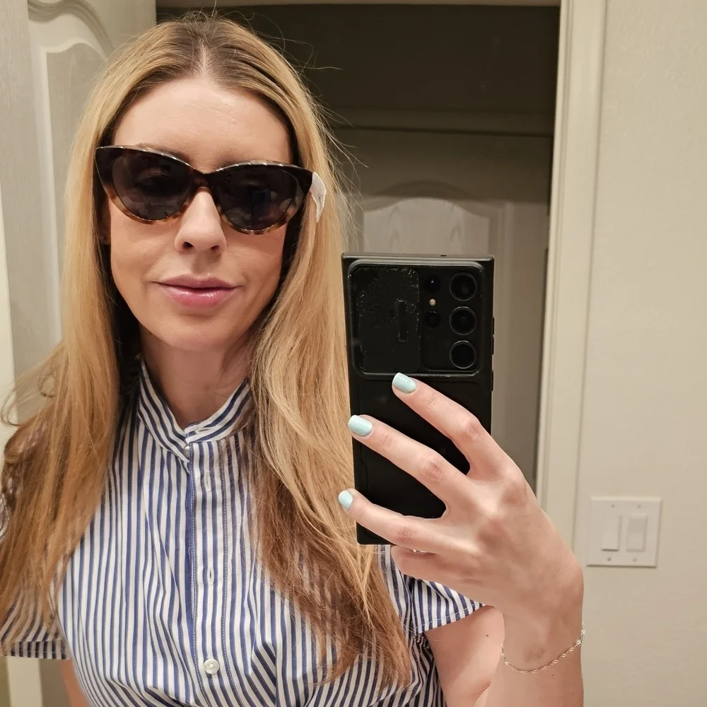 Saint Laurent 55mm Cat Eye Sunglasses Havana Gold black